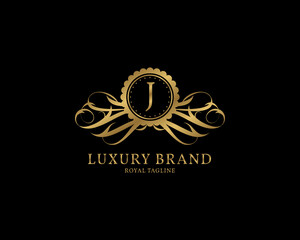 letter J luxury vintage logo