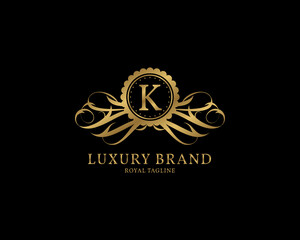 letter K luxury vintage logo