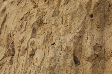 Clay soil of slope on whole background
