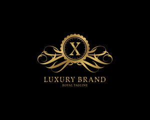 letter X luxury vintage logo