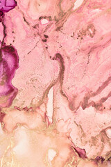 Fluid Art .Modern Abstract colorful background, wallpaper. Mixing acrylic paints. Marble texture. Alcohol ink colors  translucent