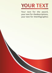 Flag of Trinidad and Tobago, Republic of Trinidad and Tobago, template for the award, an official document with the flag and symbol of Republic of Trinidad and Tobago