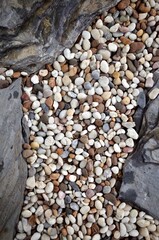 Small pebble stone and rough rock