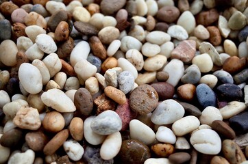 Multi shape textured pebble stone, small pebbles stone