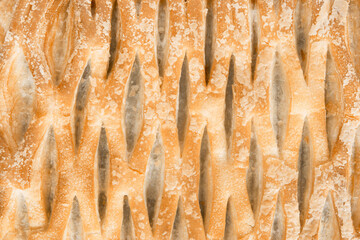 Bread crust closeup