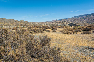 Landscape in the Tabernas desert.