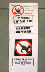 déjection des chiens