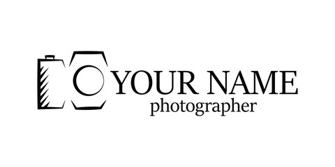simple vector logo for photographer