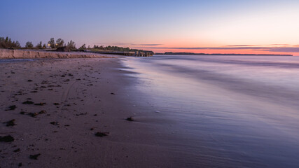 Colorful sunset above the sea, harmony and tranquility
