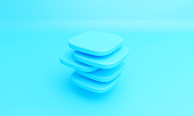 Fototapeta na wymiar Overlapping blue boards 3DCG background image