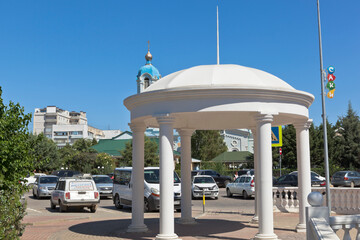 Rotunda on Revolution Square in the city resort of Saki, Crimea