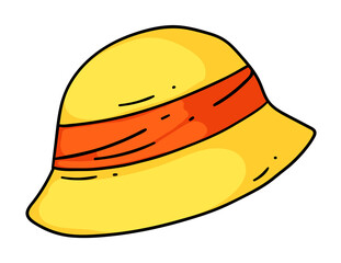 Cartoon vacation hat headwear isolated on white background