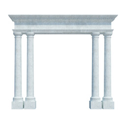 Obraz premium 3d Render Building Structure On White