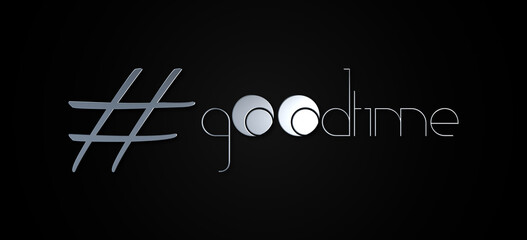 Hashtag good time con sfondo colorato