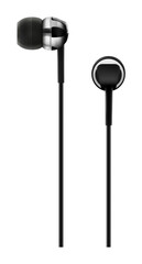 Realistic music earphone earbud isolated on white background
