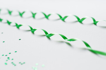 Blue Frame background with stylish decoration stars and sequins with copy space for text.