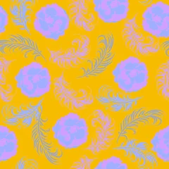 Schilderijen op glas Pattern seamless floral. Vector illustration witch abstract  tulips for paper,wallpaper,textile © elena