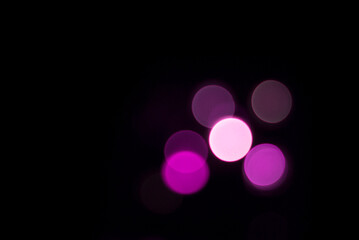 Colorful light circles in blur. Blurred background with light circles.