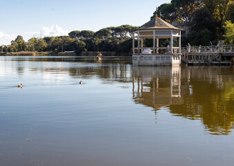 Fototapeta premium Beautiful view from Torre del Lago di Puccini, Tuscany, Italy