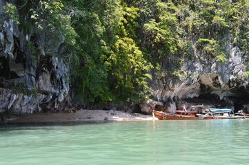 The beautiful nature and landscapes of the Khao Sok National Park in Thailand