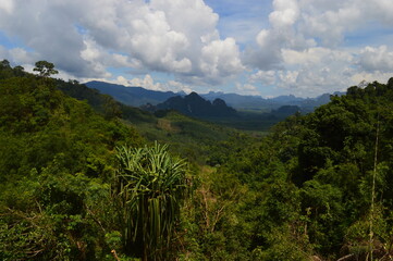 The beautiful nature and landscapes of the Khao Sok National Park in Thailand