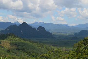 The beautiful nature and landscapes of the Khao Sok National Park in Thailand