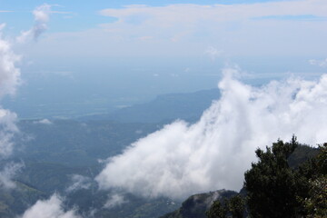 clouds over mountain