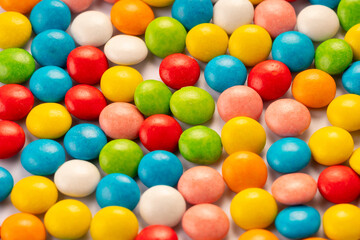 colored candies.  Color background close-up