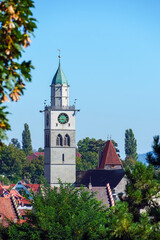 Fototapeta na wymiar Blick auf St. Nikolaus in Überlingen am Bodensee
