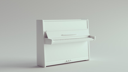White Classic Upright Home Piano © paul