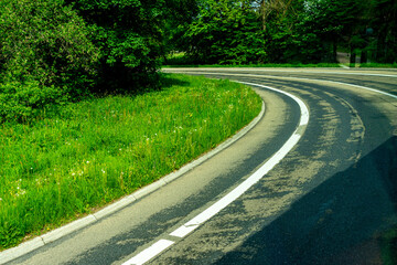 Germany, Countryside outskirts, a path with grass and trees