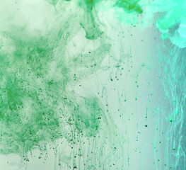 Color ink broken from dripping into water, abstract concept, background image.