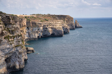 Fototapeta na wymiar Hal Far cliffs in Malta