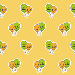 Wrapping paper - Seamless pattern of halloween symbols for vector graphic design