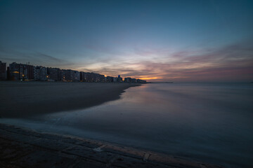 Sunset beach Blankenberge Belgium