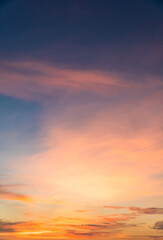 sunset sky vertical background in the evening