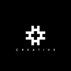 Obraz premium H Letter Initial Logo Design Template Vector Illustration
