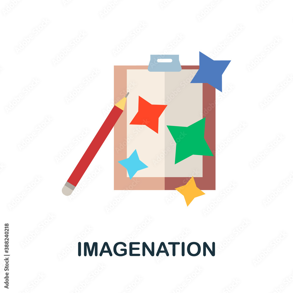 Poster imagenation icon. simple element from core values collection. creative imagenation icon for web desi