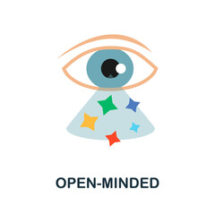 Open-Minded icon. Simple element from core values collection. Creative Open-Minded icon for web design, templates, infographics and more