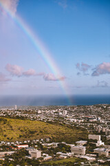  Rainbow at Tantalus Lookout, Puu Ualakaa State Park, Honolulu, Oahu, Hawaii