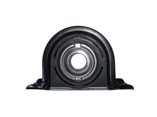 Support the drive shaft of rear wheels drive car isolated of white background. New spare parts.