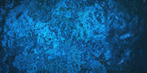 Deep Water with a Pattern of Light Caustics. Blue CGI Background. 3D Rendering.