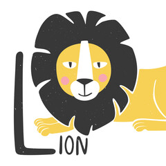 Cute printable alphabet card for play and education. Letter 