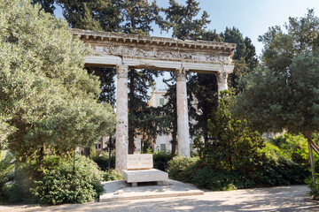 Tomb of the Unknown Soldier and Roman Columns near Beirut National Museum, Mathaf, Lebanon