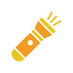 Flashlight Flat Icon Vector Logo Template Illustration