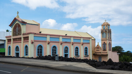 Fototapeta na wymiar Church Notre dame des laves, La Réunion