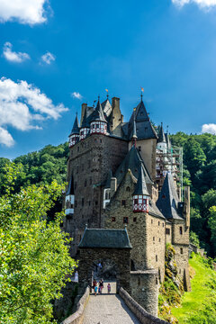 Koblenz, Germany - 30th May 2018: Burg Eltz castle in Rhineland-Palatinate state, Koblenz, Germany.