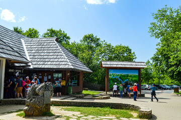PLITVICE LAKES, CROATIA - JUNE 8: Plitvice Lakes National Park - entrance, Croatia on June 8, 2019