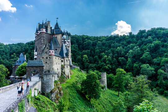 Koblenz, Germany - 30th May 2018: Burg Eltz castle in Rhineland-Palatinate state, Koblenz, Germany.