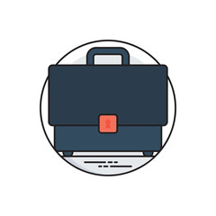 
Business case icon of a briefcase to pick and take business essentials

